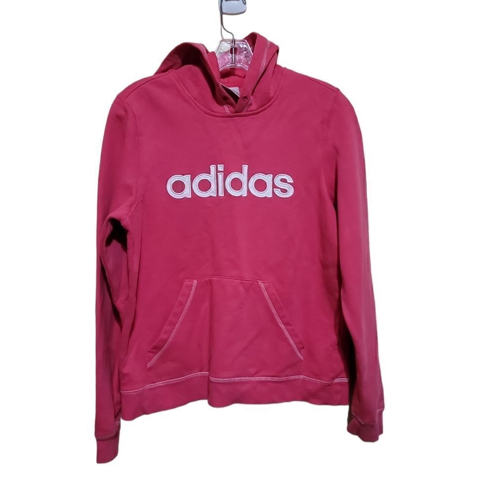 Adidas Pink  Women's Hooded Sweater Sz Medium - Picture 4 of 8